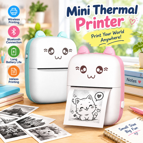 Mini pocket thermal printer - mini,